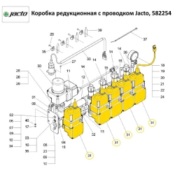 Коробка редукційна з проводком Jacto, 582254