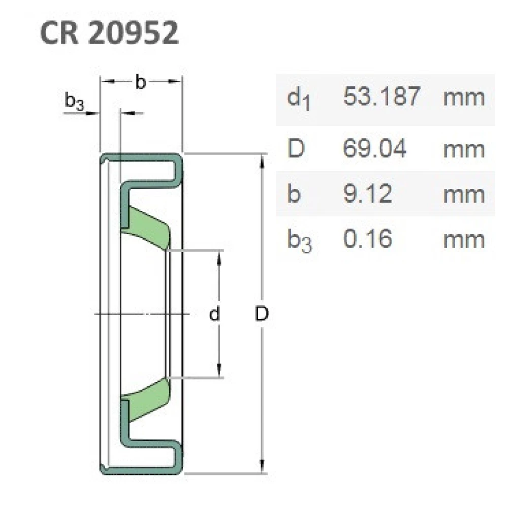 CR20952 манжета SKF 6590S, 36060CNH, 21932090, AH110887