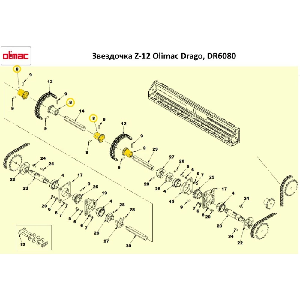 Звездочка Z-12 Olimac Drago DR6080
