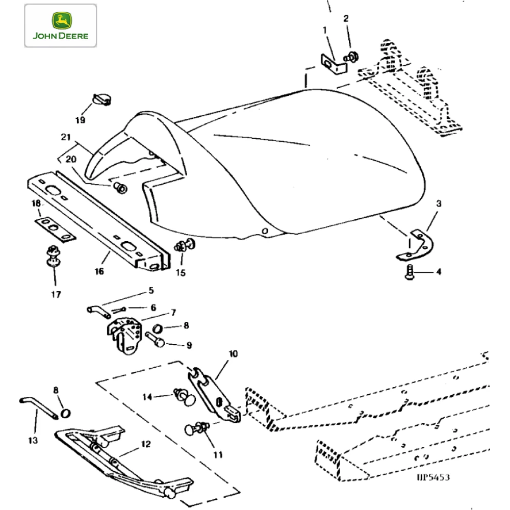 Носок стебледелителя John Deere H204080