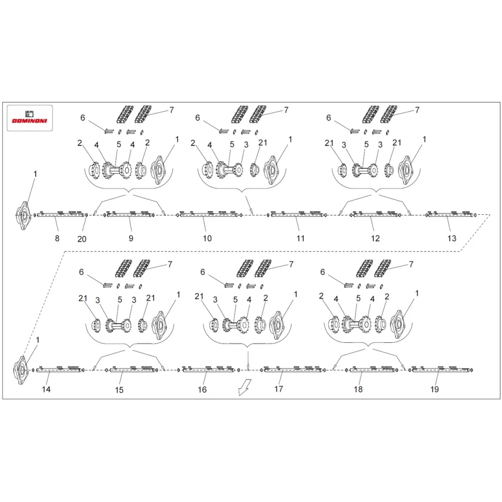 Зірочка з“єднувальна Z-14 Dominoni (під шпонку), 11087
