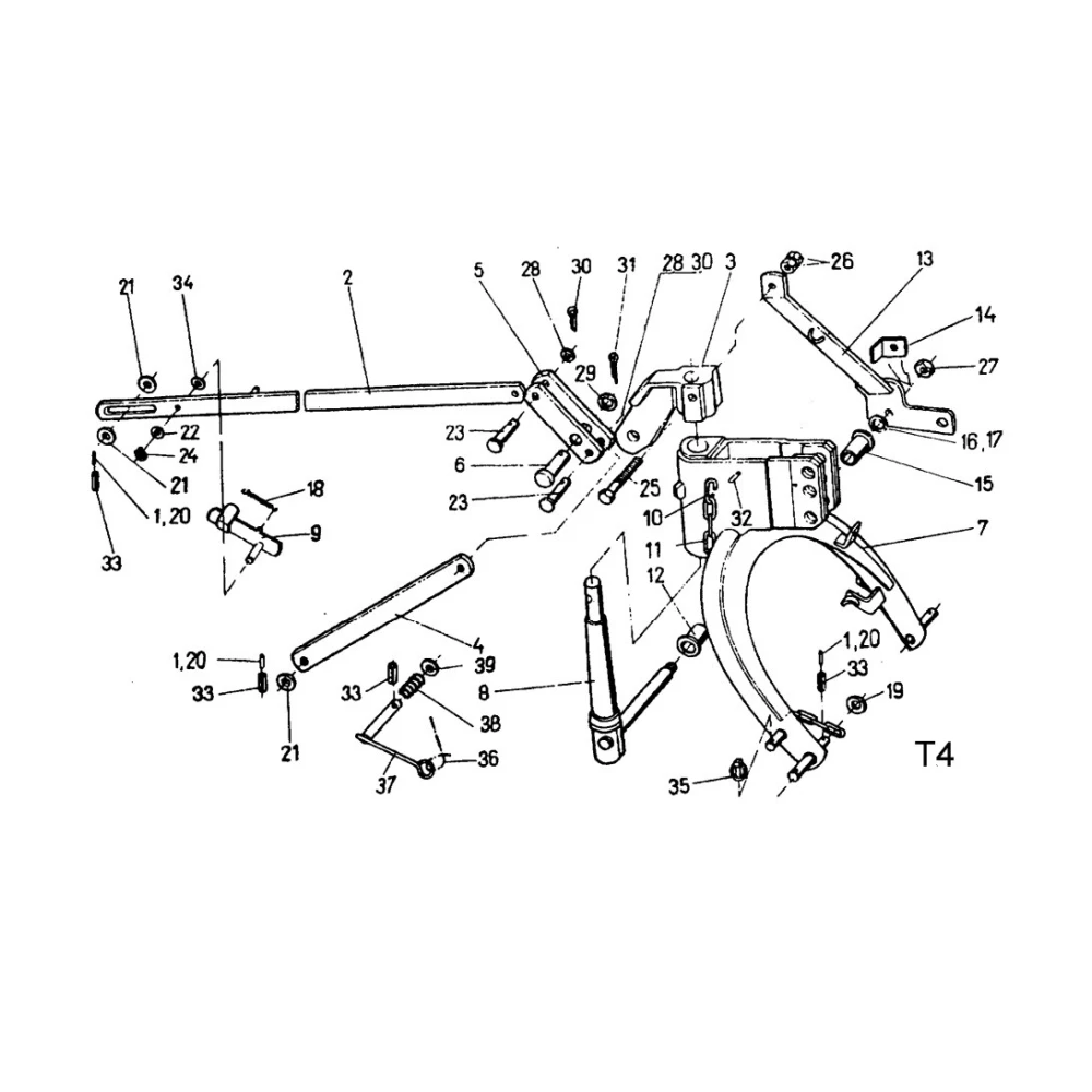 Муфта тяги передньої косарки Z-169, 8245-036-020-103