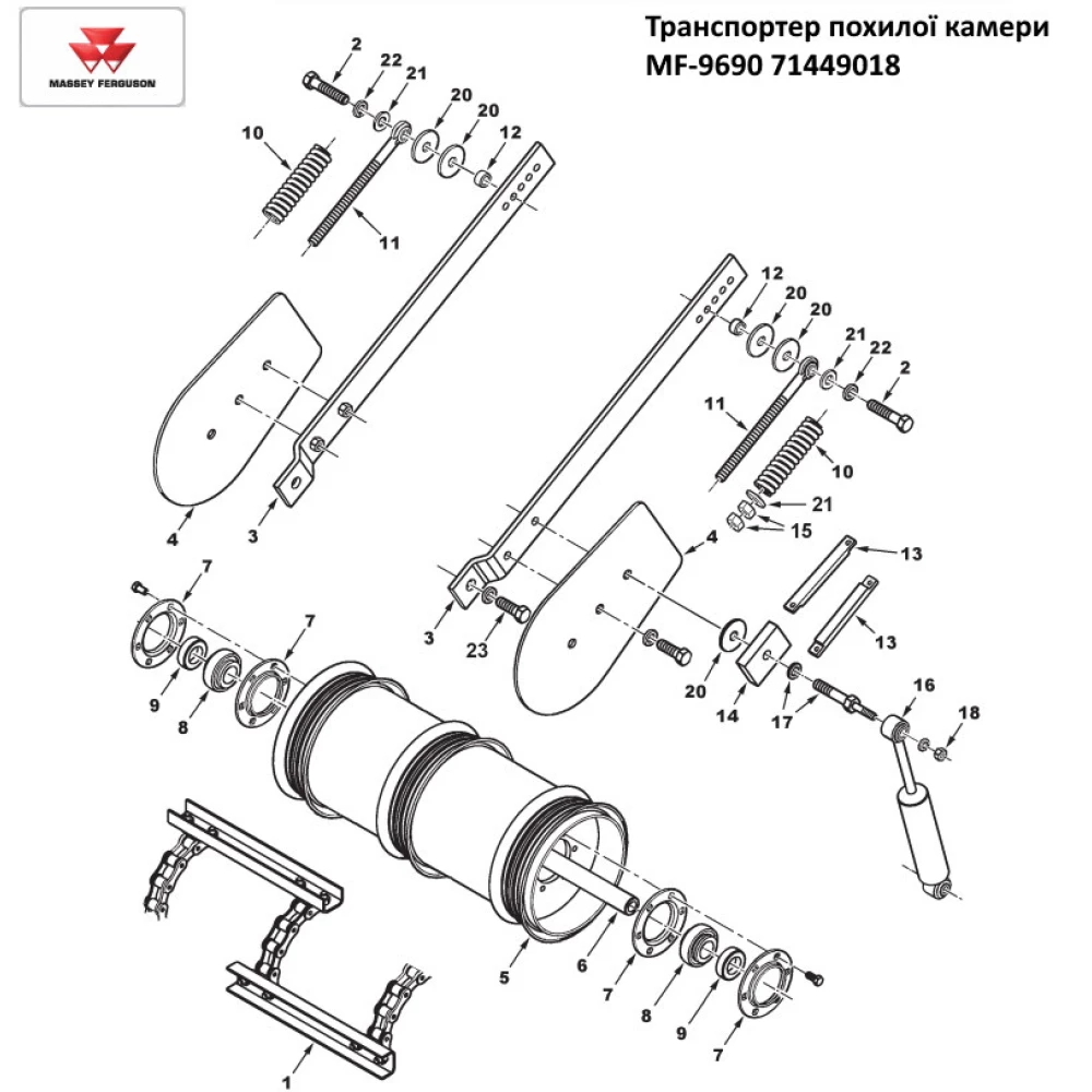 Планка транспортера похилої камери CLAAS DOMINATOR, 603743