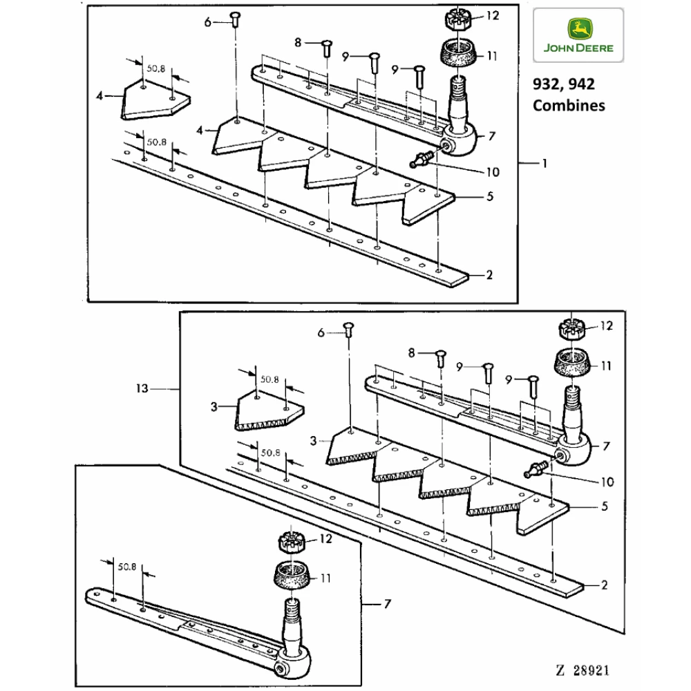 Сегмент John Deere AZ32298 (під заклепу М6х18) на JD900
