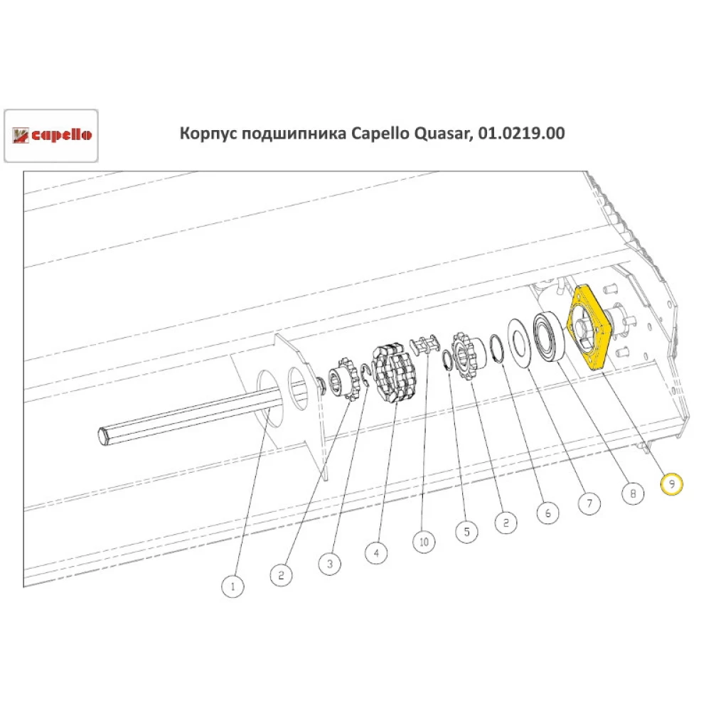 Корпус подшипника Capello Quasar, 01.0219.00