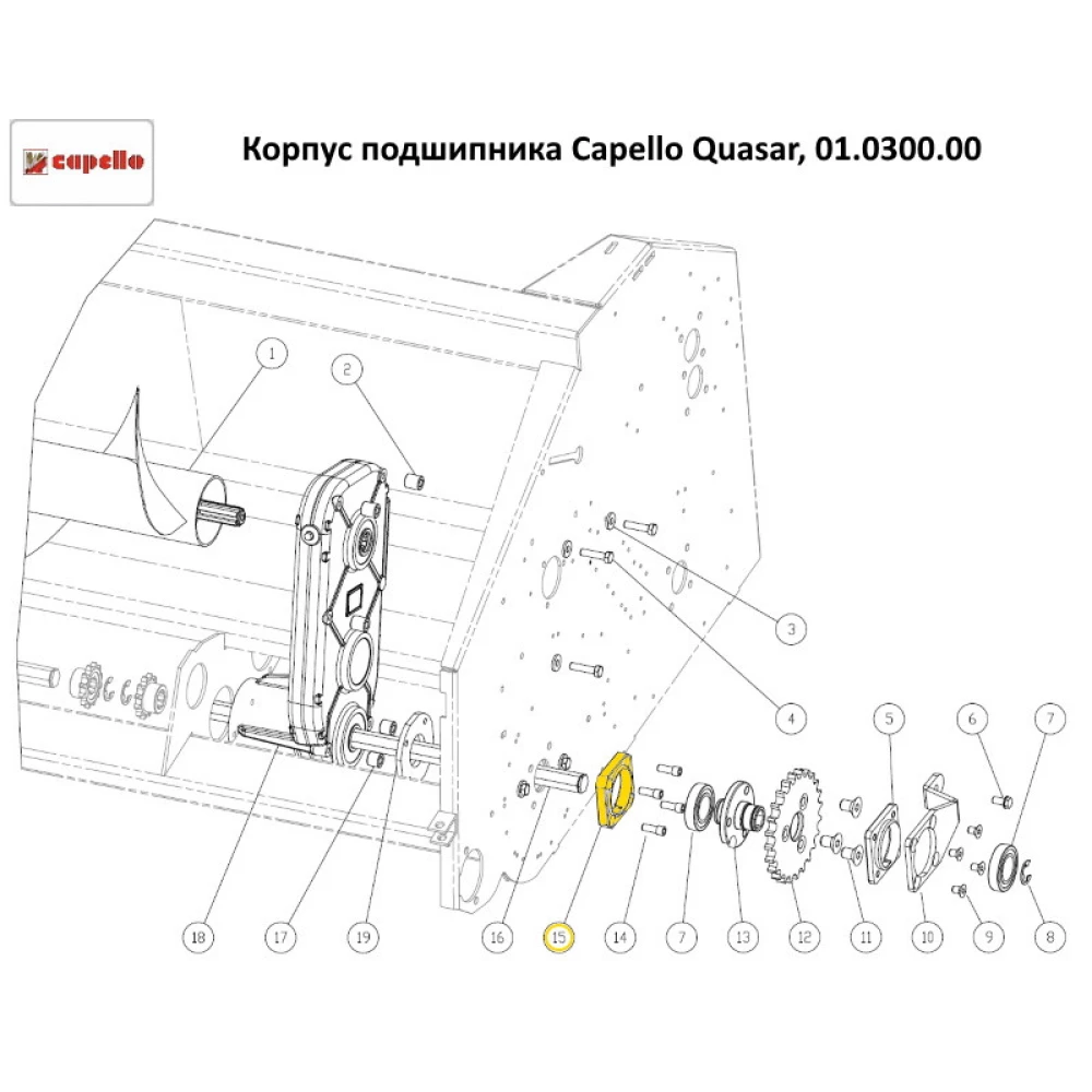 Корпус подшипника Capello Quasar, 01.0300.00