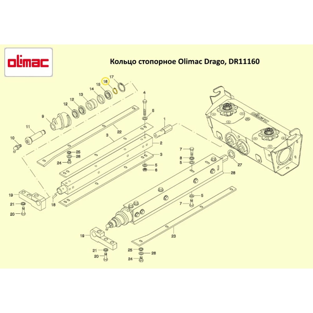 Кольцо стопорное Olimac Drago, DR11160
