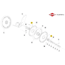 Підшипник до сіевниці Kuhn 81003056 аналог 6006-2RS  