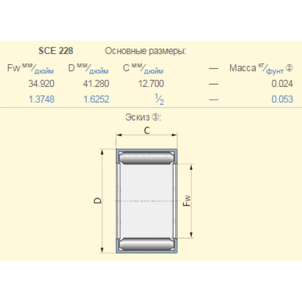 168732C91 підшипник SCE228 Case