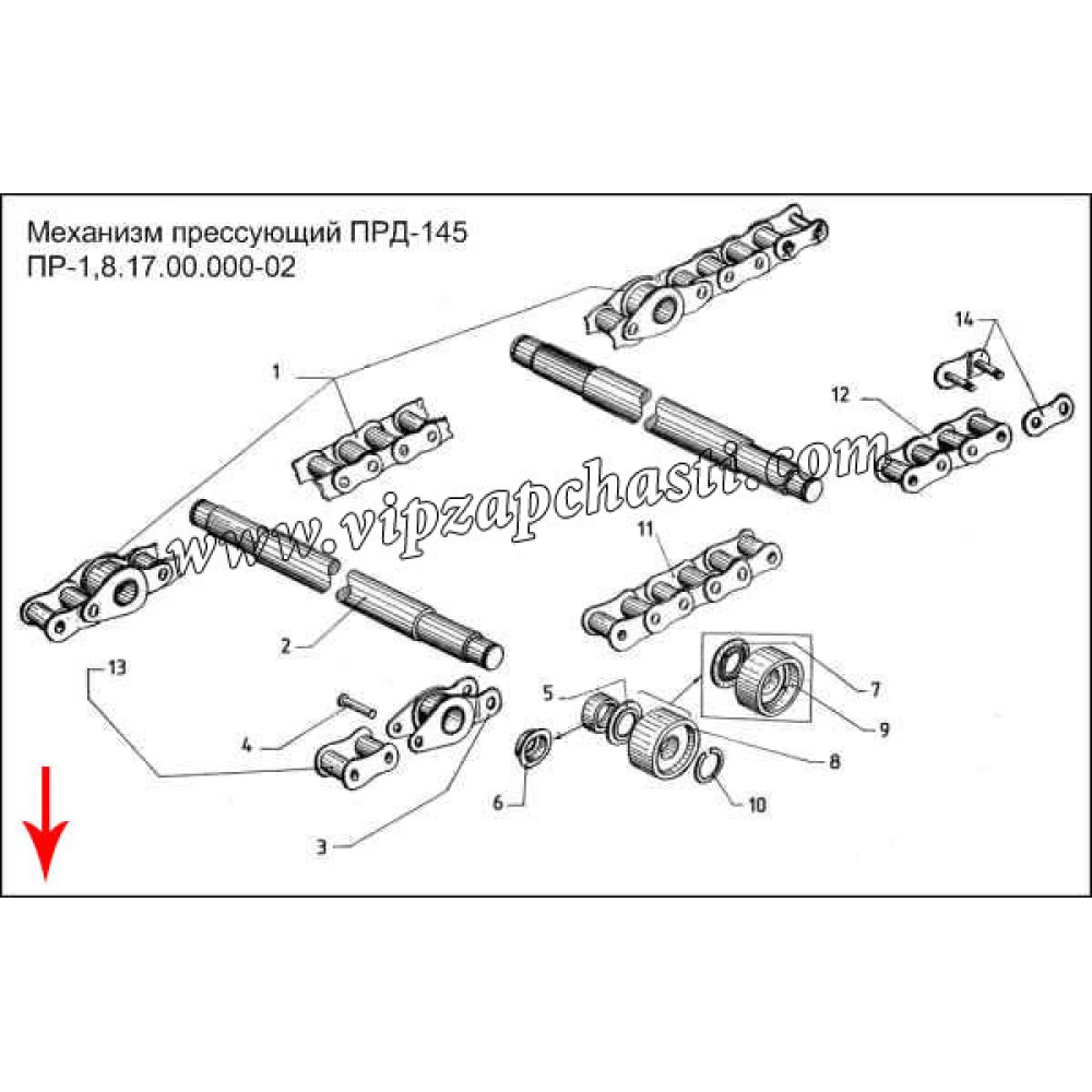 Ролик пресувального механізму ПРФ-145 ПР 26.01.000