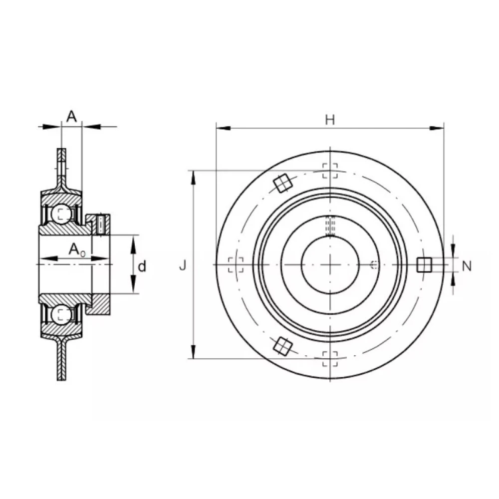 Корпус з підшипником Claas 610449.0 аналог RAE30RRB, RA30 INA