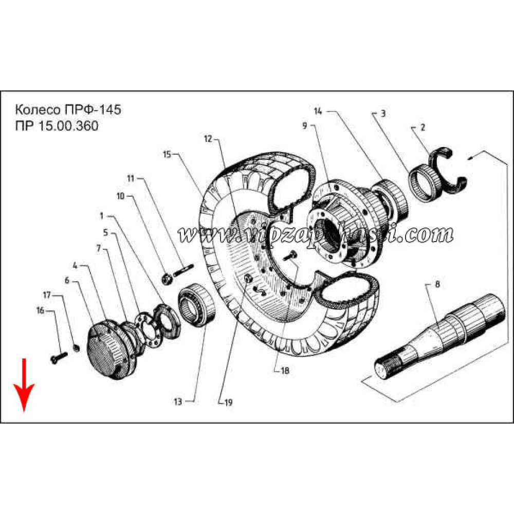 Ступиця колеса ПРФ-145 ПР 15.00.101