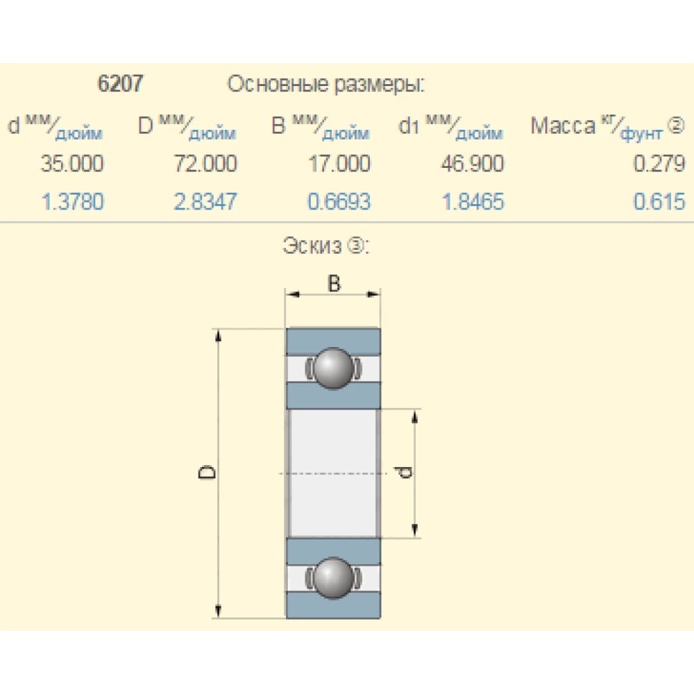 207 підшипник МТЗ 6207