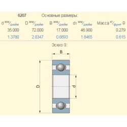 207 підшипник МТЗ 6207