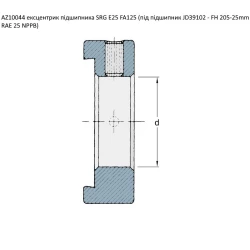 Ексцентрик подшипник John Deere AZ10044 аналог GE25KRRB