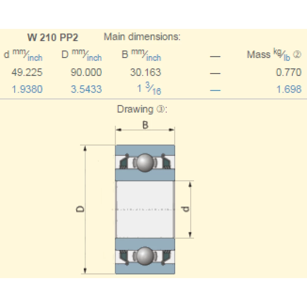 Подшипник John Deere JD8667 аналог W210PPAH02