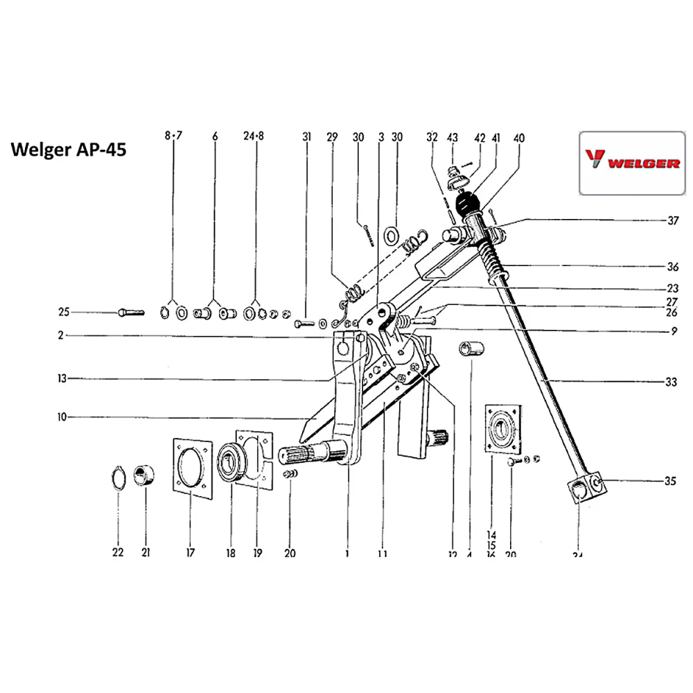 Штовхач соломи Welger AP-145, 1115.34.01.40