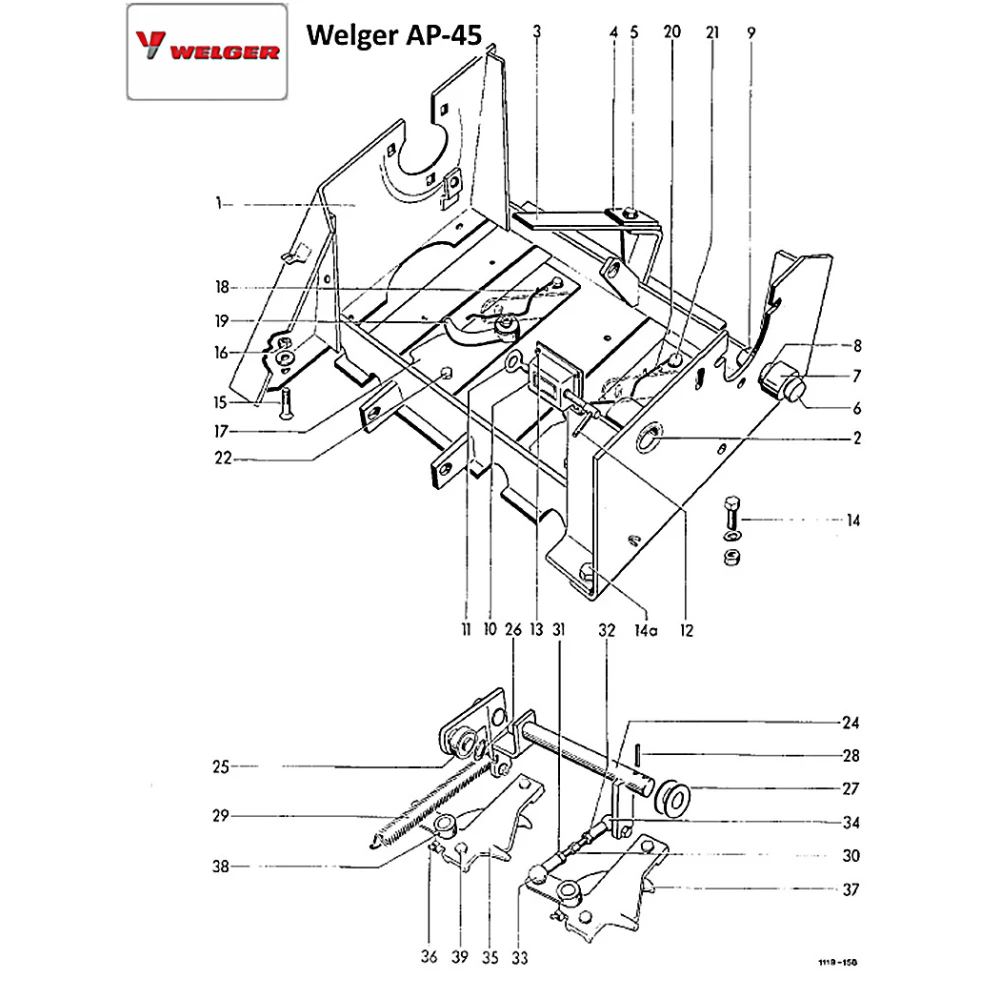 Вал в“язального апарату Welger AP-45, 1115.22.22.02