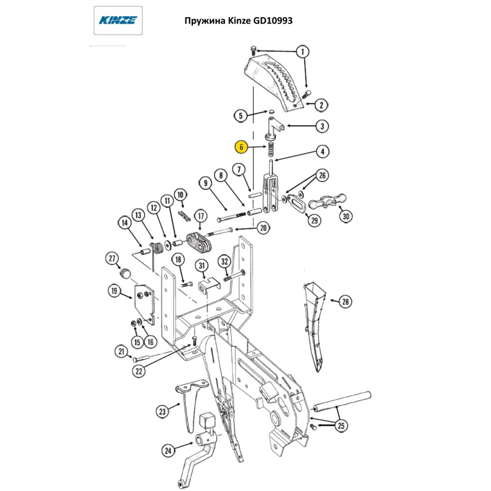 Пружина Kinze GD10993