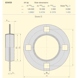 Корпус підшипника Case 76079C1 аналог 85MSB, PF85 SKF Корпус підшипника Case 76079C1 аналог 85MSB, PF85 SKF