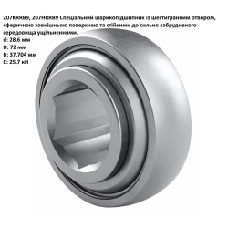 Підшипник New Holland 121602 аналог 207KRRB9 PEER