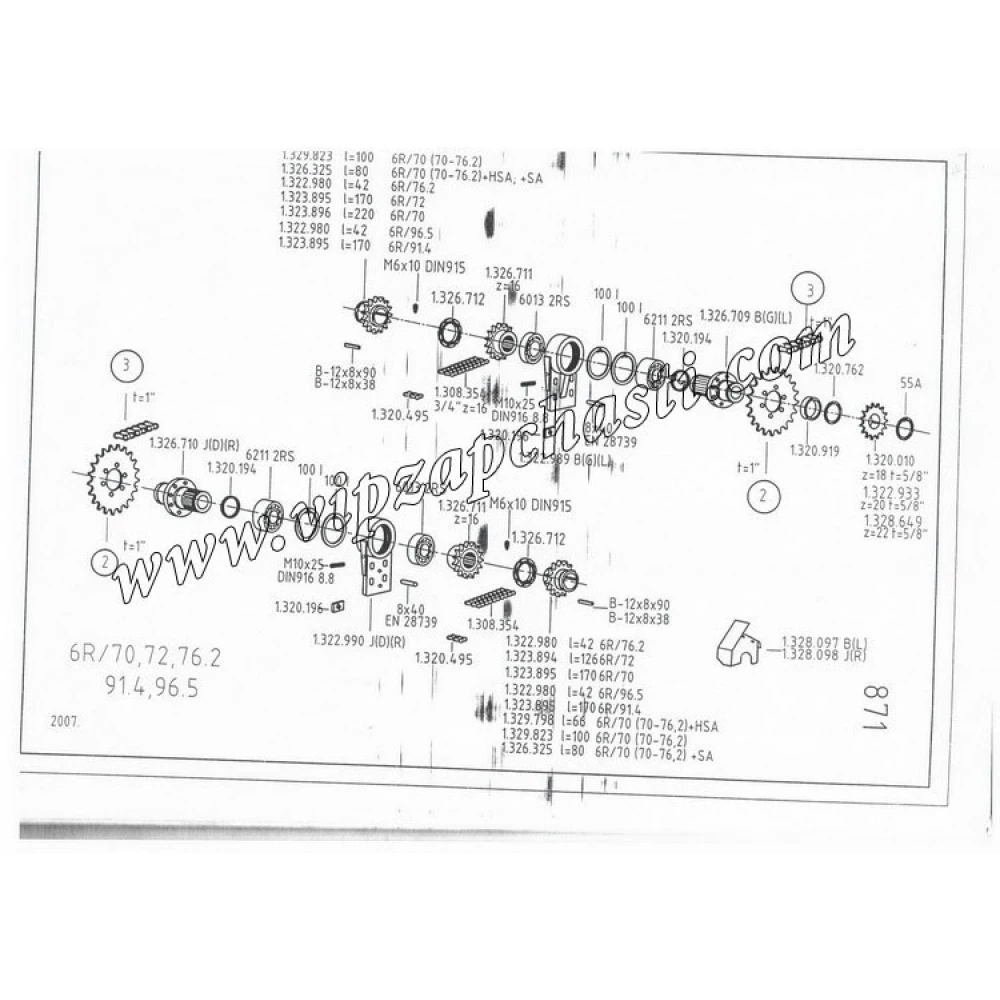 OROS 1.314.405 зірочка здвоєна Z-35 вал 40 мм під шпонку