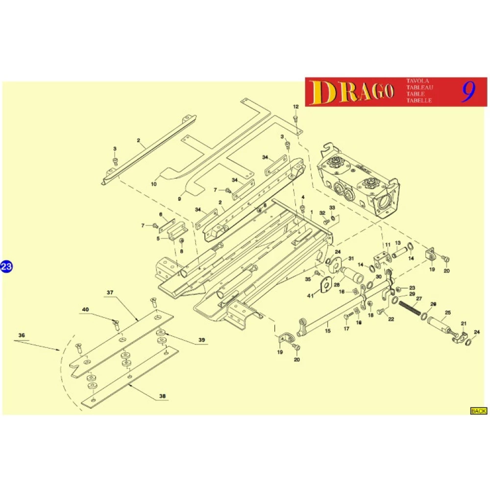 Olimac DR9060 направляюча мисового ланцюга кутик Г-образний (аналог)
