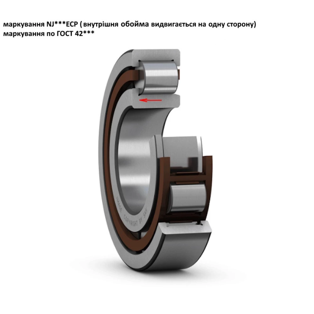 1139101 підшипник аналог NJ206E.TVP2 NTE