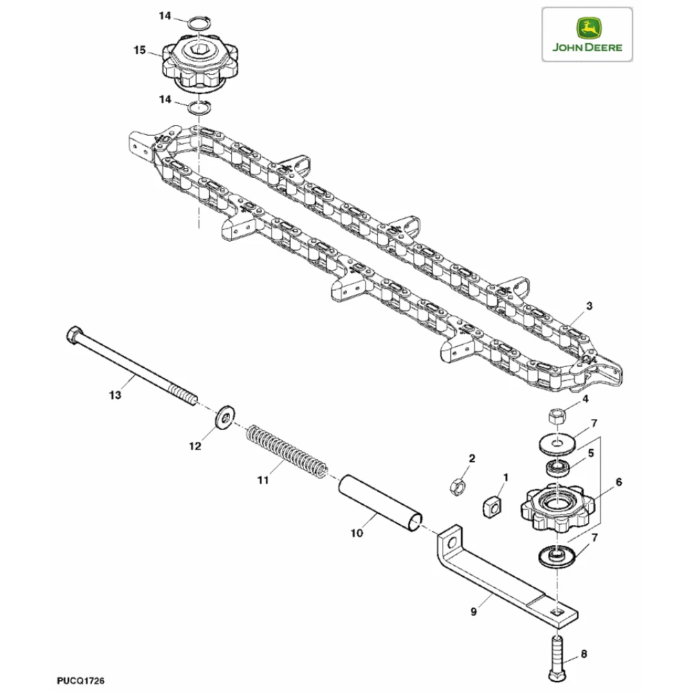 Ланцюг мисовий John Deer 48 ланок, 8 мисів AH231047