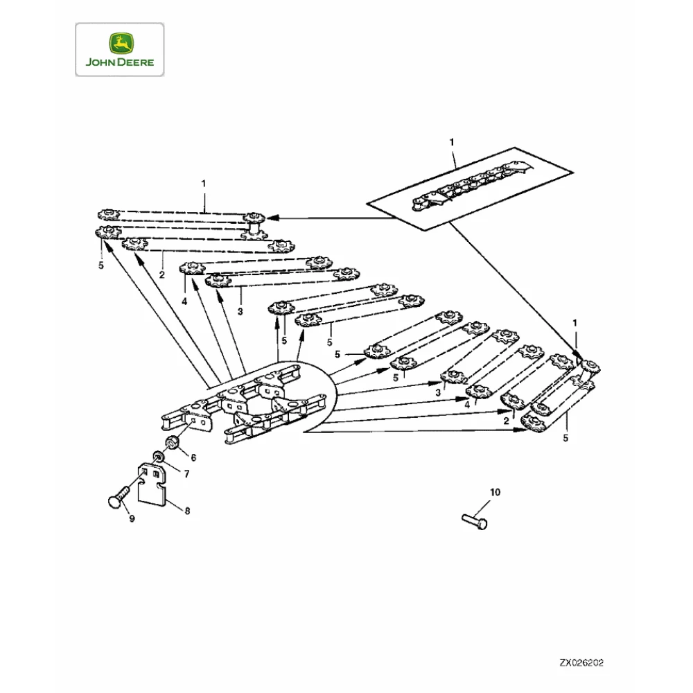 Ланцюг мисовий John Deer 52 ланки, 26 мисів AZ51764