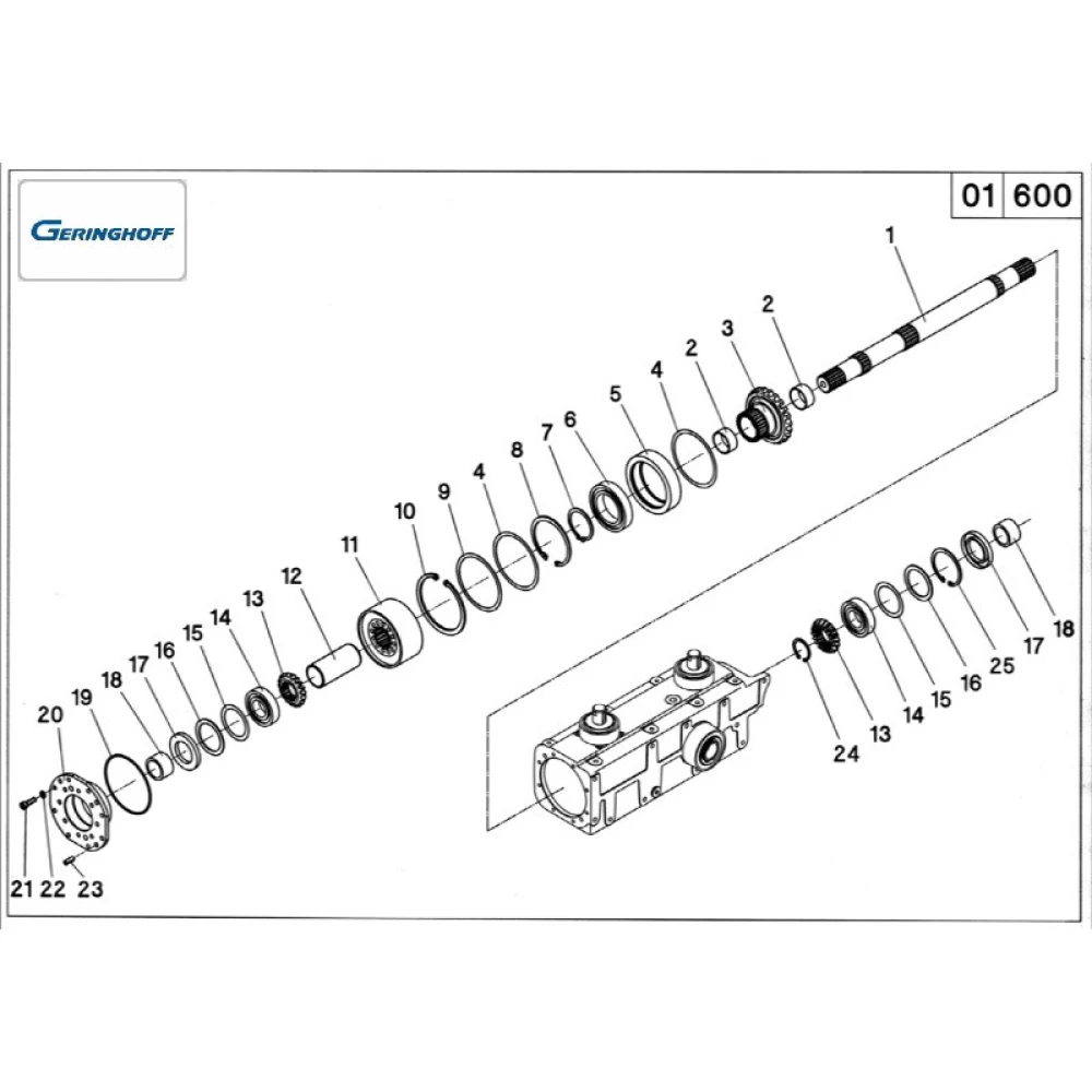 Комплект шестернів Geringhoff PCA  501724