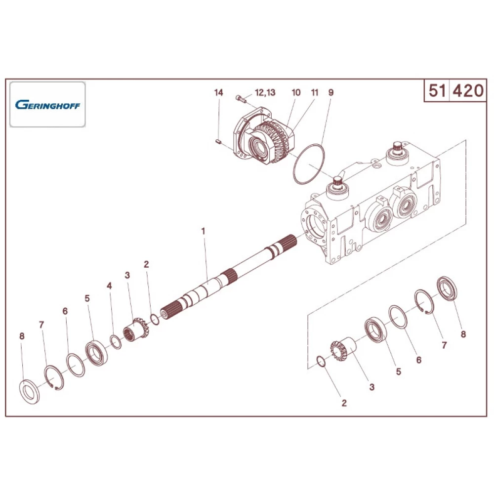 Комплект шестернів Geringhoff Mais Star Horisont 502328