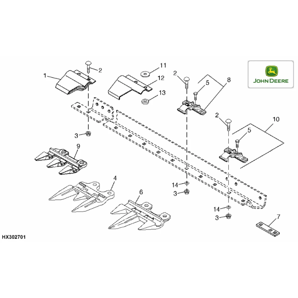 Палець потрійний (короткий) John Deere, H229538