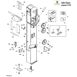 Елеватор зерновий на комбайн John Deere 9560, 9670, 9880, CTS, STS, AH162059 