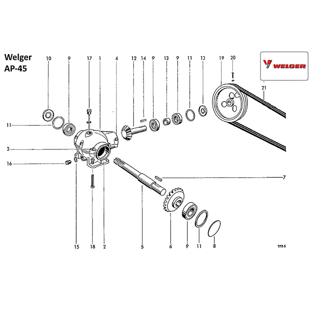 Шестірня конічна редуктора Z-23 Welger AP-45, 0307.53