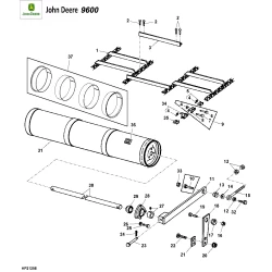 Транспортер похилої камери на John Deere 9600, AH207778 Транспортер похилої камери на John Deere 9600, AH207778