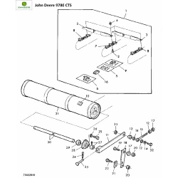 Ланцюг транспортера похилої камери на John Deere W540, W550, JD2054, JD2058, JD 2258, JD9780, T550, C670 