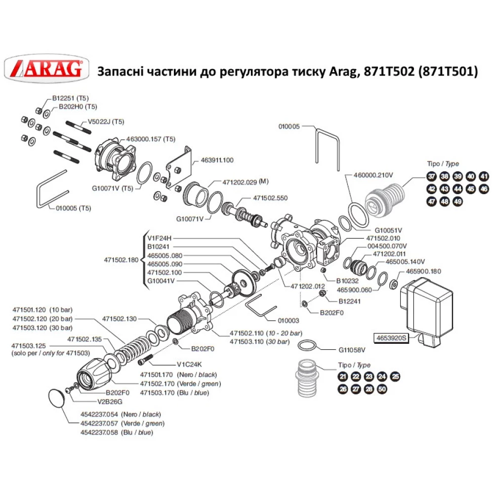 Регулятор давления электрический Arag, 871T502 (871T501)