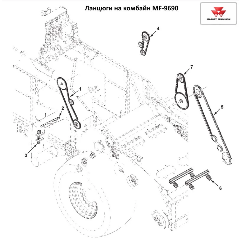 Планка транспортера похилої камери CLAAS DOMINATOR, 603743