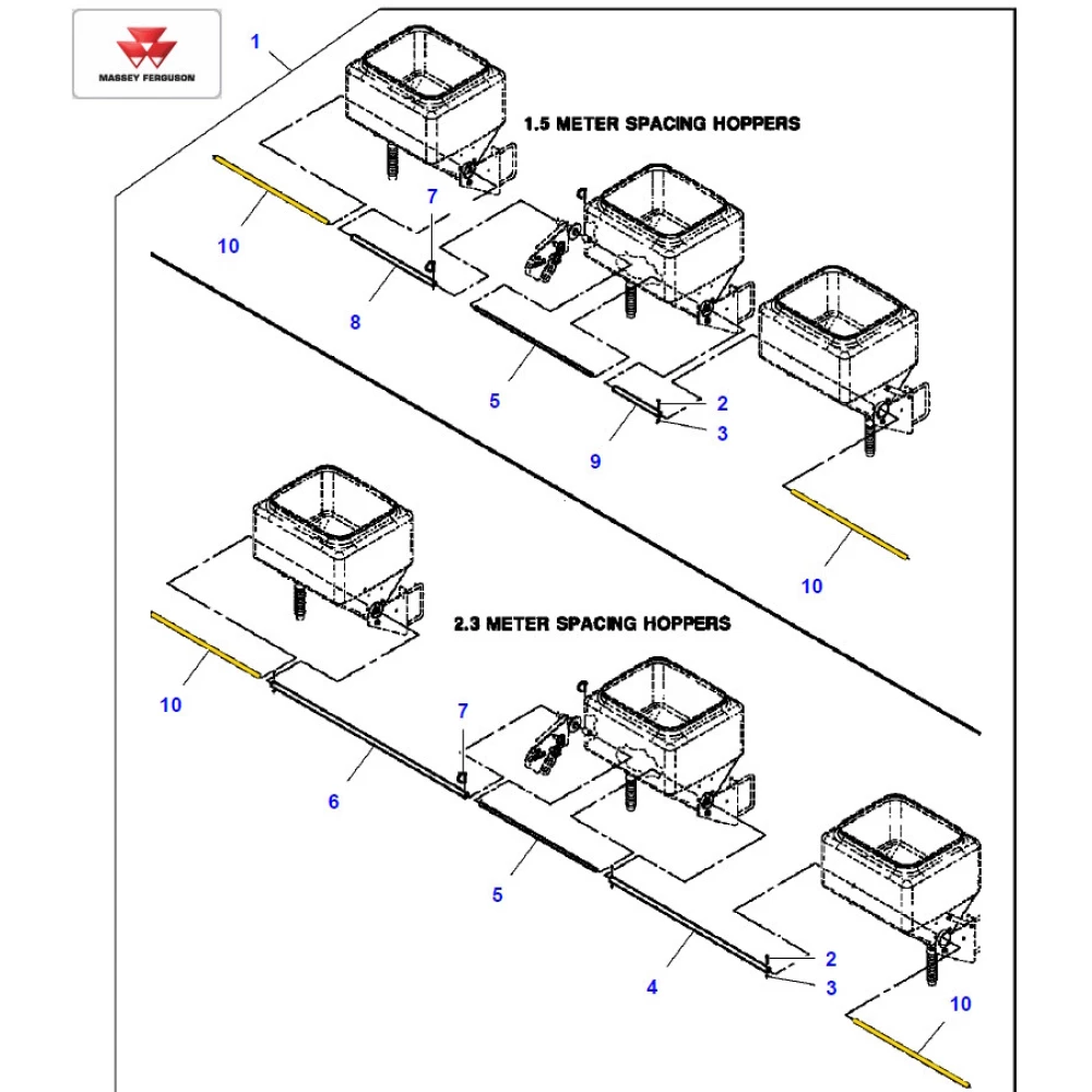 Вал привода мінеральних добрив W246755B